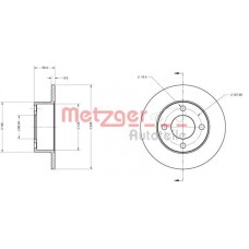 6110106 METZGER Гальмівний диск