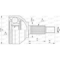 CVJ5740.10 OPEN PARTS Шарнирный комплект, Привідний вал