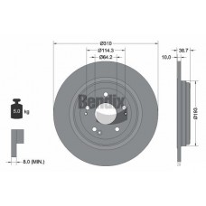 BDS2108 BENDIX Braking Гальмівний диск