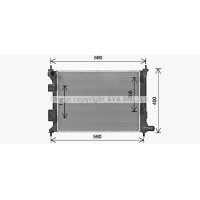 HY2492 AVA QUALITY COOLING Радіатор охолодження двигуна