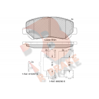 RB2055 R BRAKE Комплект гальмівних колодок дисковий гальм