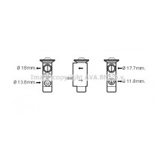 VO1162 AVA QUALITY COOLING Розширювальний клапан кондиціонера