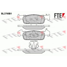 BL2760B1 FTE Комплект гальмівних колодок дисковий гальм