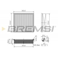 FA2090 BREMSI Повітряний фільтр