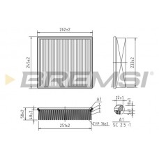 FA2090 BREMSI Повітряний фільтр