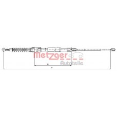 10.7626 METZGER Тросик, cтояночный тормоз