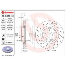 09.B807.51 BREMBO Гальмівний диск