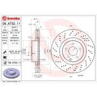 09.A732.11 BREMBO Гальмівний диск