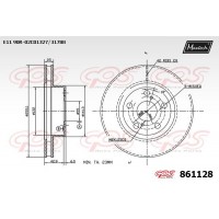861128 MAXTECH Гальмівний диск