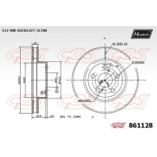 861128 MAXTECH Гальмівний диск