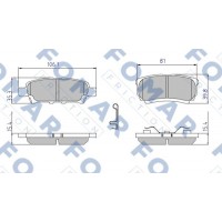 FO 921781 FOMAR Friction Комплект гальмівних колодок дисковий гальм