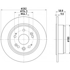 8DD 355 119-031 HELLA Гальмівний диск