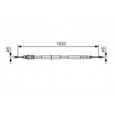 1 987 482 116 BOSCH Тросик, cтояночный тормоз