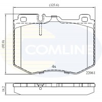 CBP02348 COMLINE КомплеК т гальмівних колодок, дискове гальмо