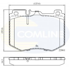 CBP02348 COMLINE КомплеК т гальмівних колодок, дискове гальмо