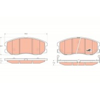 GDB1715 TRW Комплект гальмівних колодок дисковий гальм