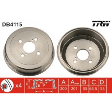 DB4115 TRW Гальмівний барабан