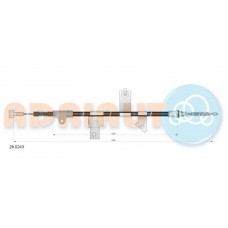 280243 ADRIAUTO NISSAN Трос ручного гальма правий. Micra 93-