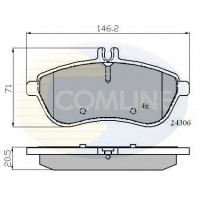 CBP01786 COMLINE КомплеК т гальмівних колодок, дискове гальмо