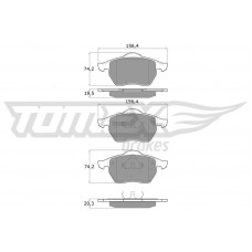 TX 10-94 TOMEX Brakes Комплект гальмівних колодок дисковий гальм