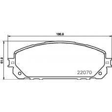 MDB3789 MINTEX Комплект гальмівних колодок дисковий гальм
