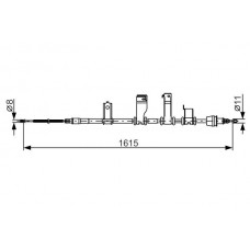1 987 482 349 BOSCH Тросик, cтояночный тормоз