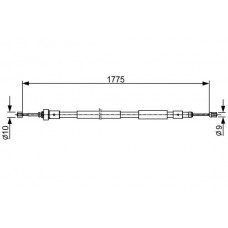 1 987 482 407 BOSCH Тросик, cтояночный тормоз