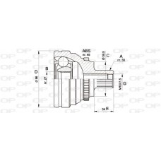 CVJ5174.10 OPEN PARTS Шарнирный комплект, Привідний вал