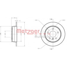6110041 METZGER Гальмівний диск