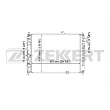 MK-1257 ZEKKERT Радіатор охолодження двигуна