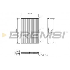 FC0076C BREMSI Фільтр повітря у внутрішньому просторі