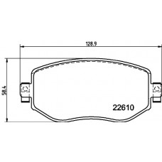 8DB 355 025-851 HELLA Комплект гальмівних колодок дисковий гальм