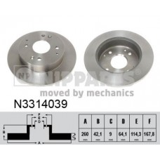 N3314039 NIPPARTS Гальмівний диск