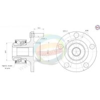 70-010062 MULTIPARTS Комплект підшипника ступиці колеса