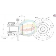 70-010062 MULTIPARTS Комплект підшипника ступиці колеса