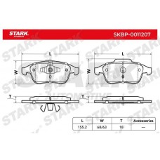 SKBP-0011207 Stark Комплект гальмівних колодок дисковий гальм
