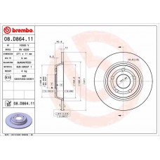 08.D864.11 BREMBO Гальмівний диск