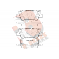 RB1976 R BRAKE Комплект гальмівних колодок дисковий гальм