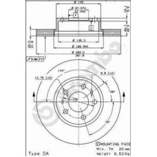 09.3803.10 BREMBO Гальмівний диск