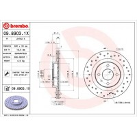 09.8903.1X BREMBO Гальмівний диск