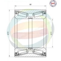 70-160063 MULTIPARTS Комплект підшипника ступиці колеса