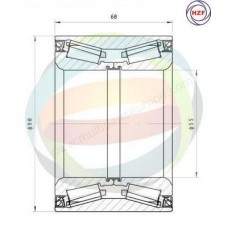 70-160063 MULTIPARTS Комплект підшипника ступиці колеса