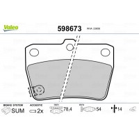 598673 VALEO КомплеК т гальмівних колодок, дискове гальмо