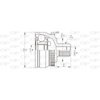 CVJ5444.10 OPEN PARTS Шарнирный комплект, Привідний вал