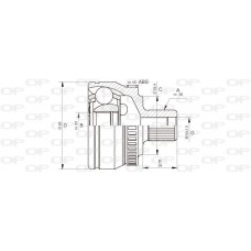 CVJ5444.10 OPEN PARTS Шарнирный комплект, Привідний вал