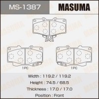 MS-1387 MASUMA Комплект гальмівних колодок