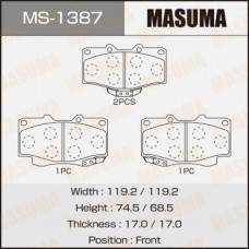 MS-1387 MASUMA Комплект гальмівних колодок