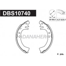 DBS10740 DANAHER Комплект гальмівних колодок