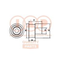 Натяжний ролик ремінь ГРМ IAP QUALITY PARTS 127-13086