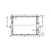 VN2214 AVA QUALITY COOLING Радіатор охолодження двигуна